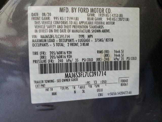 Photo 12 VIN: MAJ6S3FL7LC391714 - FORD ECOSPORT 