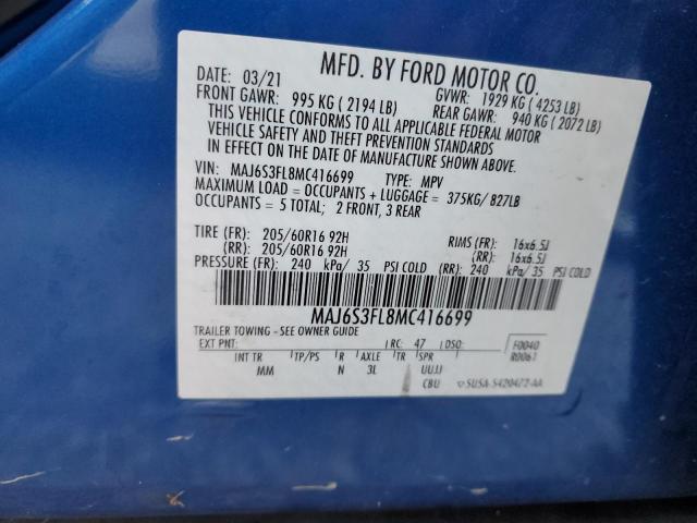 Photo 12 VIN: MAJ6S3FL8MC416699 - FORD ECOSPORT S 