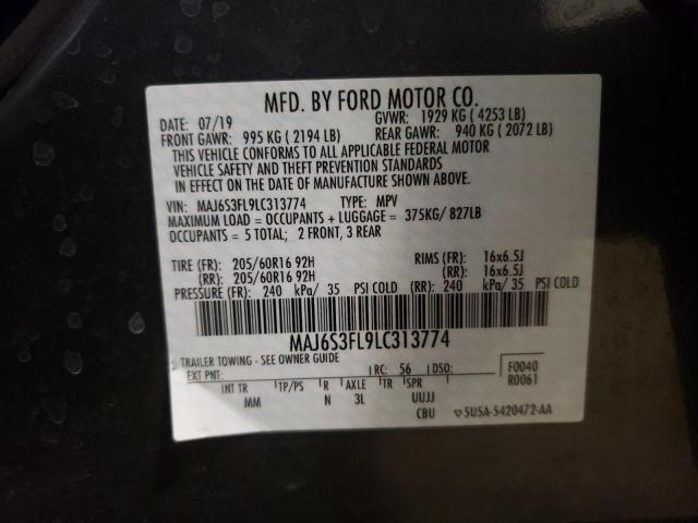 Photo 9 VIN: MAJ6S3FL9LC313774 - FORD ECOSPORT S 