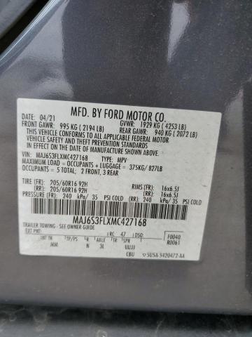 Photo 12 VIN: MAJ6S3FLXMC427168 - FORD ECOSPORT S 