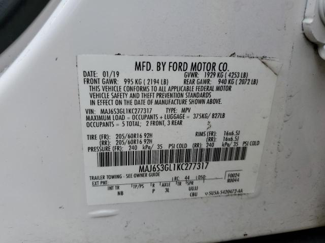 Photo 12 VIN: MAJ6S3GL1KC277317 - FORD ECOSPORT 