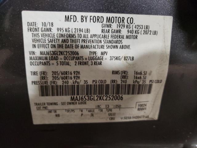 Photo 13 VIN: MAJ6S3GL2KC252006 - FORD ECOSPORT S 