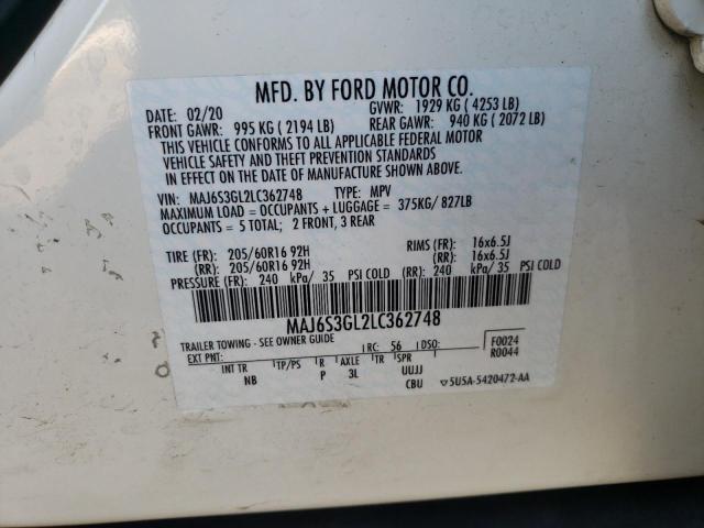 Photo 12 VIN: MAJ6S3GL2LC362748 - FORD ECOSPORT 