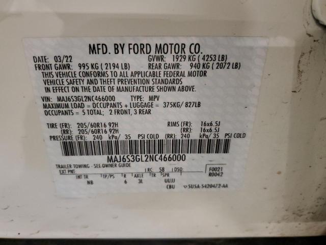 Photo 12 VIN: MAJ6S3GL2NC466000 - FORD ECOSPORT S 