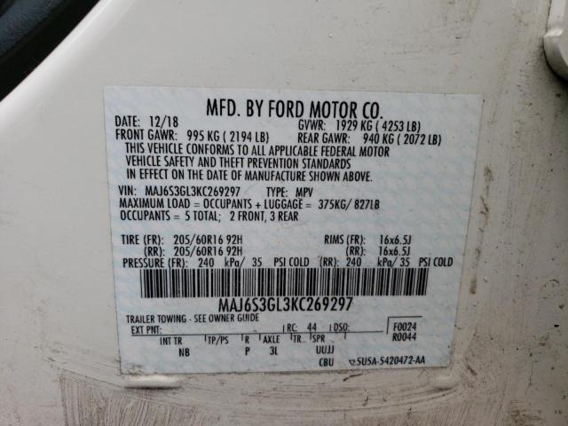 Photo 12 VIN: MAJ6S3GL3KC269297 - FORD ECOSPORT S 