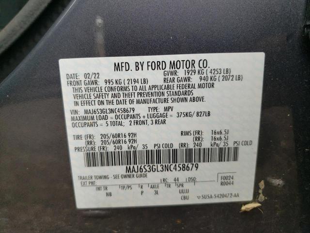 Photo 12 VIN: MAJ6S3GL3NC458679 - FORD ECOSPORT 