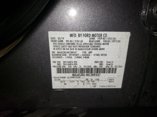 Photo 9 VIN: MAJ6S3GL4KC289347 - FORD ECOSPORT S 