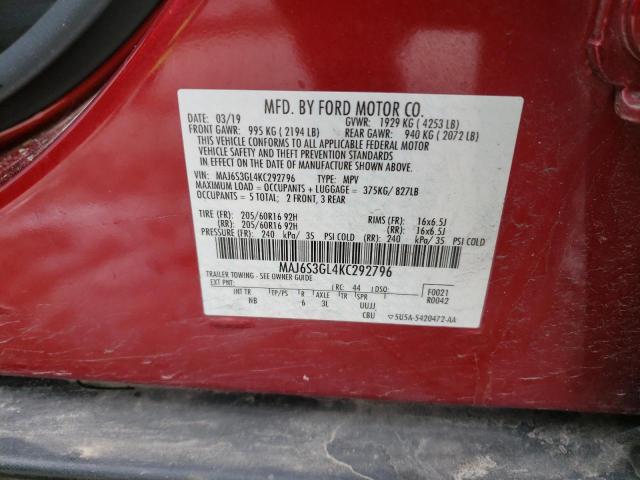 Photo 12 VIN: MAJ6S3GL4KC292796 - FORD ECOSPORT 