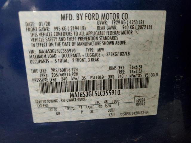 Photo 12 VIN: MAJ6S3GL5LC355910 - FORD ECOSPORT S 