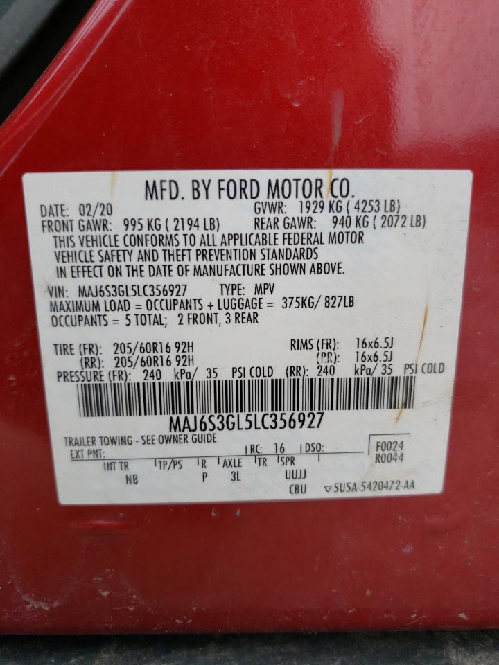 Photo 11 VIN: MAJ6S3GL5LC356927 - FORD ECOSPORT 