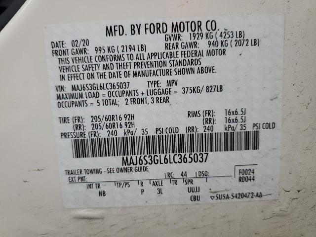 Photo 13 VIN: MAJ6S3GL6LC365037 - FORD ECOSPORT S 