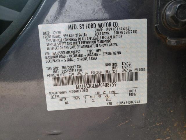 Photo 12 VIN: MAJ6S3GL6MC408759 - FORD ECOSPORT S 