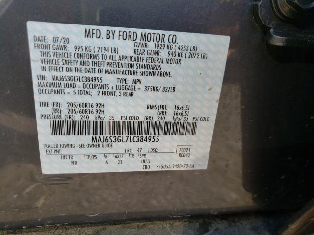 Photo 9 VIN: MAJ6S3GL7LC384955 - FORD ECOSPORT S 