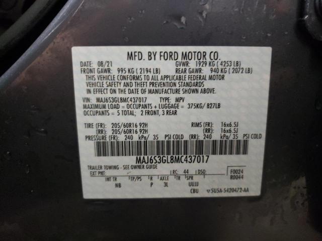 Photo 12 VIN: MAJ6S3GL8MC437017 - FORD ECOSPORT S 