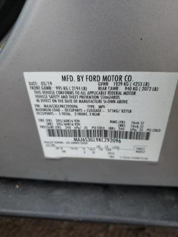 Photo 9 VIN: MAJ6S3GL9KC292096 - FORD ECOSPORT S 