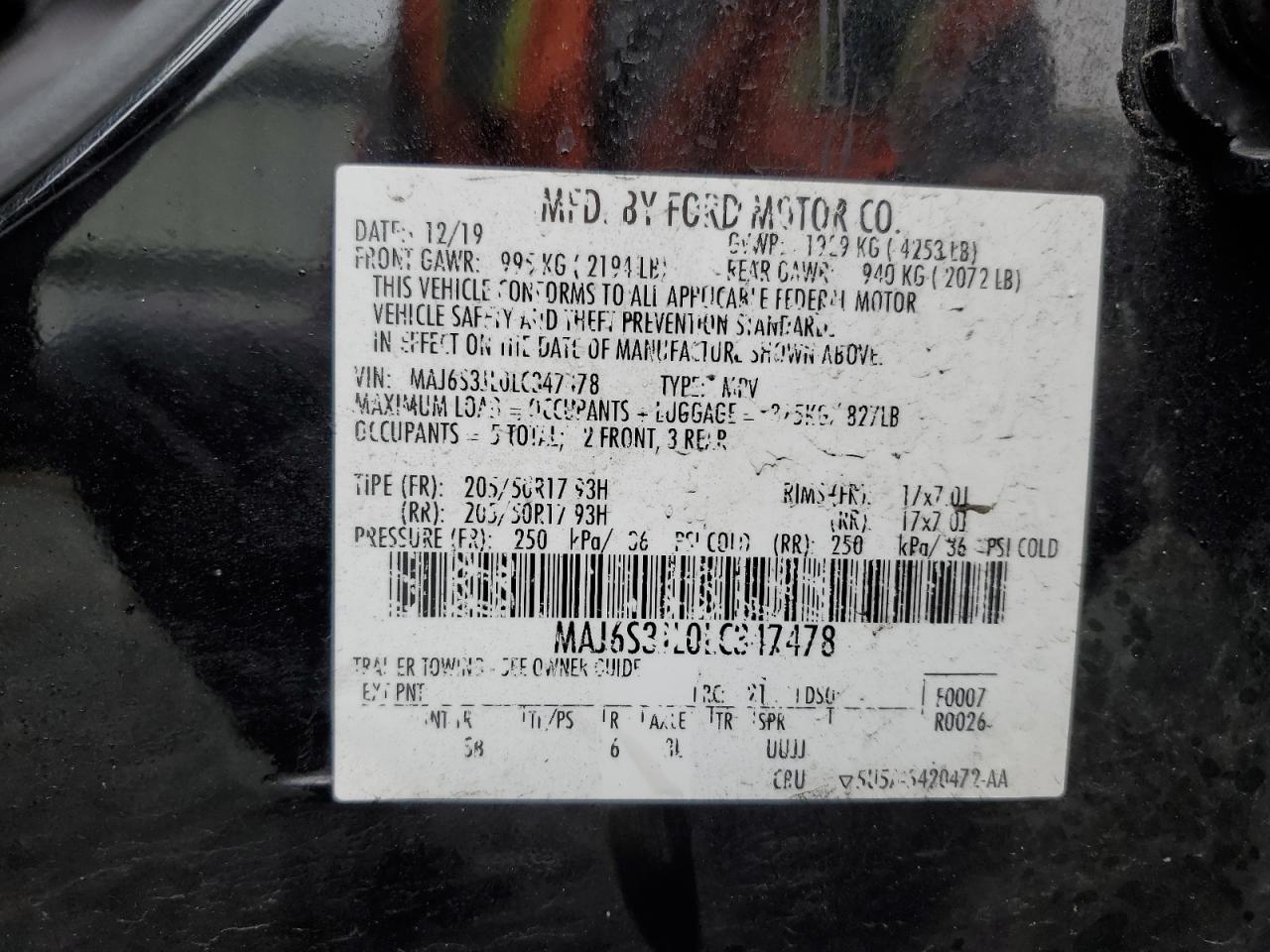 Photo 11 VIN: MAJ6S3JL0LC347478 - FORD ECOSPORT 