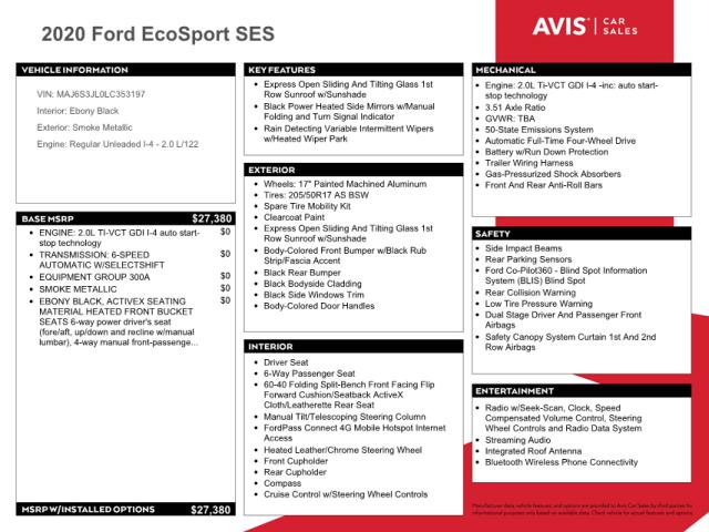 Photo 9 VIN: MAJ6S3JL0LC353197 - FORD ECOSPORT S 