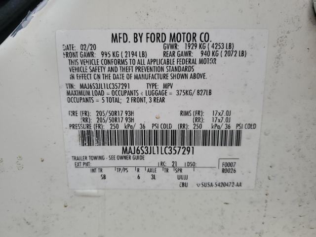 Photo 12 VIN: MAJ6S3JL1LC357291 - FORD ECOSPORT 