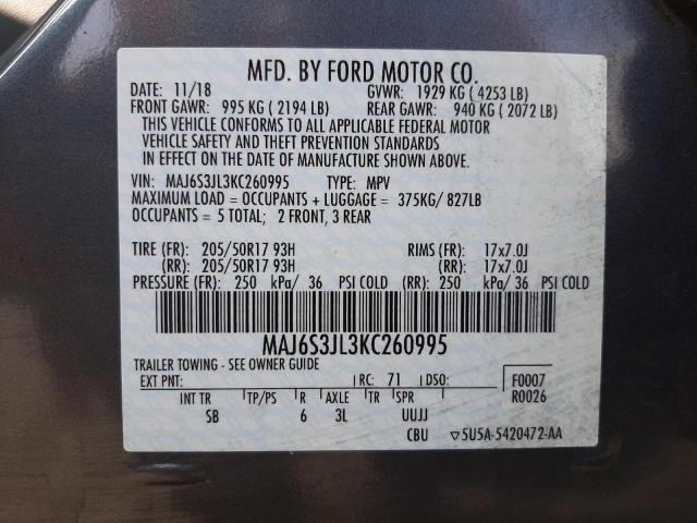 Photo 9 VIN: MAJ6S3JL3KC260995 - FORD ECOSPORT S 