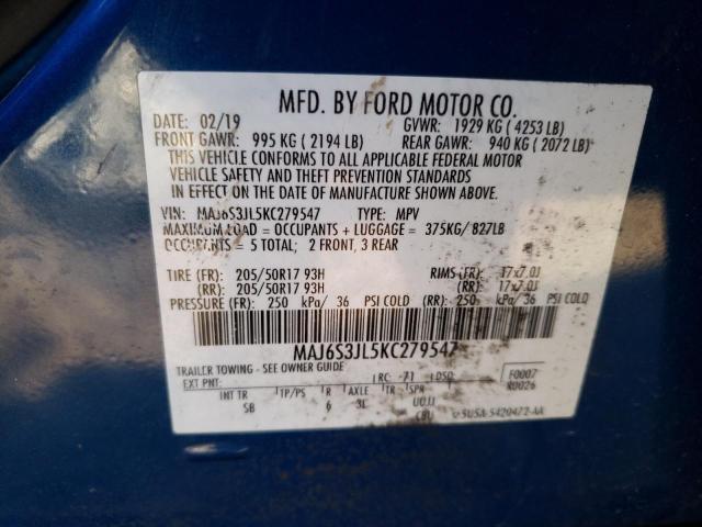 Photo 12 VIN: MAJ6S3JL5KC279547 - FORD ECOSPORT 