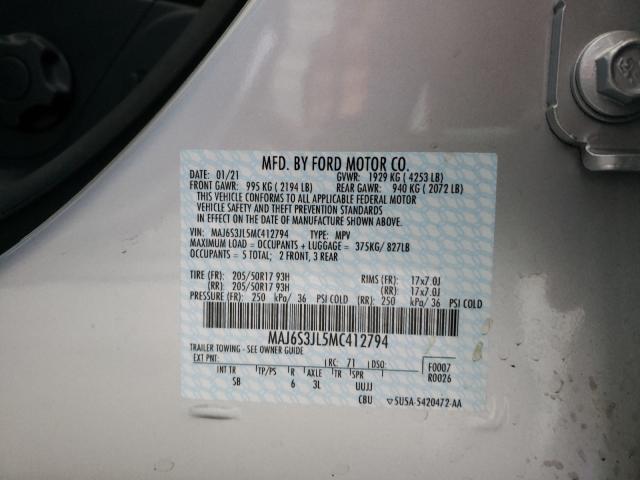 Photo 9 VIN: MAJ6S3JL5MC412794 - FORD ECOSPORT 