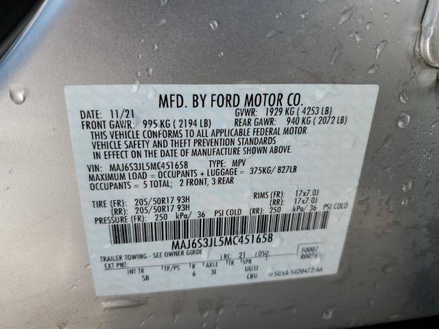 Photo 11 VIN: MAJ6S3JL5MC451658 - FORD ECOSPORT 