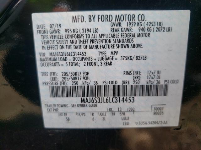 Photo 9 VIN: MAJ6S3JL6LC314453 - FORD ECOSPORT S 