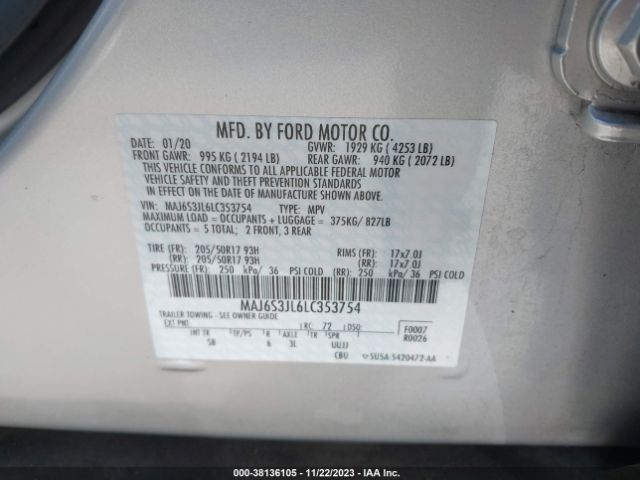 Photo 8 VIN: MAJ6S3JL6LC353754 - FORD ECOSPORT 