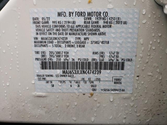 Photo 11 VIN: MAJ6S3JLXNC474239 - FORD ECOSPORT S 