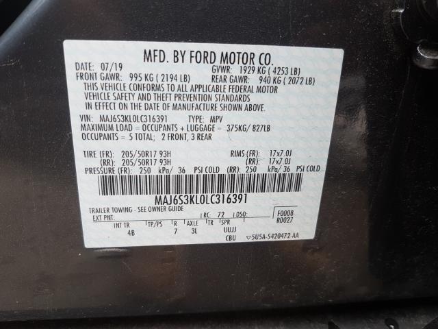 Photo 9 VIN: MAJ6S3KL0LC316391 - FORD ECOSPORT 