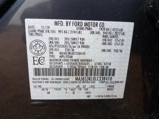 Photo 9 VIN: MAJ6S3KL0LC338410 - FORD ECOSPORT T 