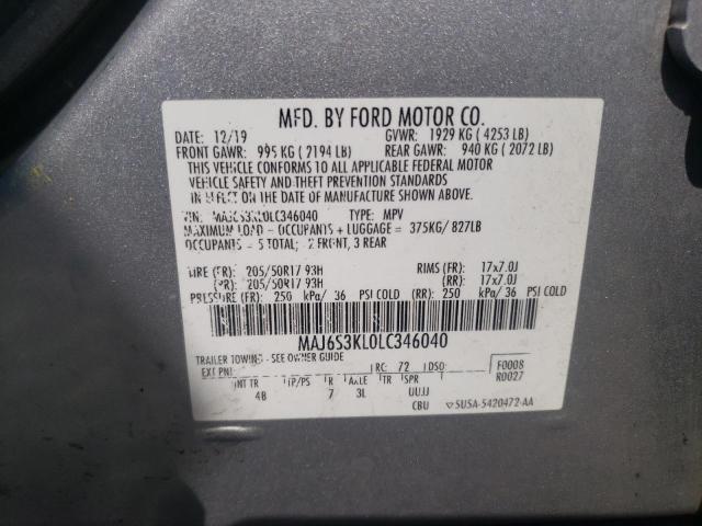 Photo 12 VIN: MAJ6S3KL0LC346040 - FORD ECOSPORT T 