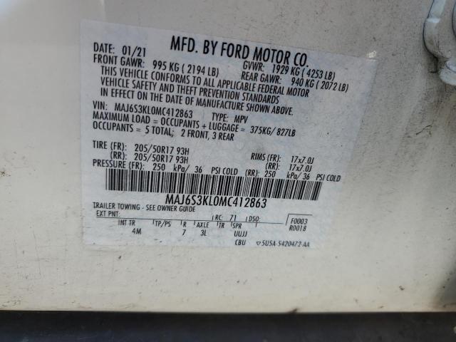 Photo 12 VIN: MAJ6S3KL0MC412863 - FORD ECOSPORT 