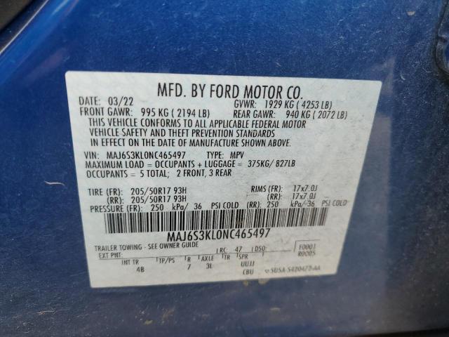 Photo 13 VIN: MAJ6S3KL0NC465497 - FORD ECOSPORT T 