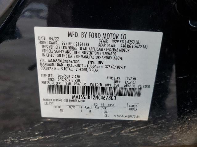 Photo 12 VIN: MAJ6S3KL2NC467803 - FORD ECOSPORT T 