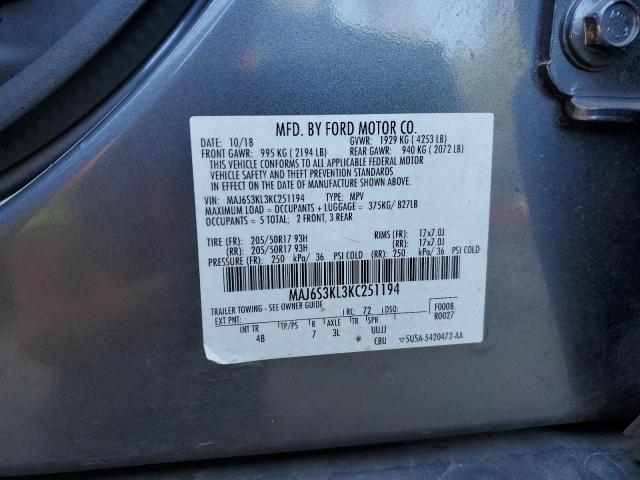 Photo 12 VIN: MAJ6S3KL3KC251194 - FORD ECOSPORT T 