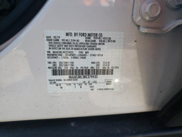 Photo 9 VIN: MAJ6S3KL3KC279433 - FORD ECOSPORT T 