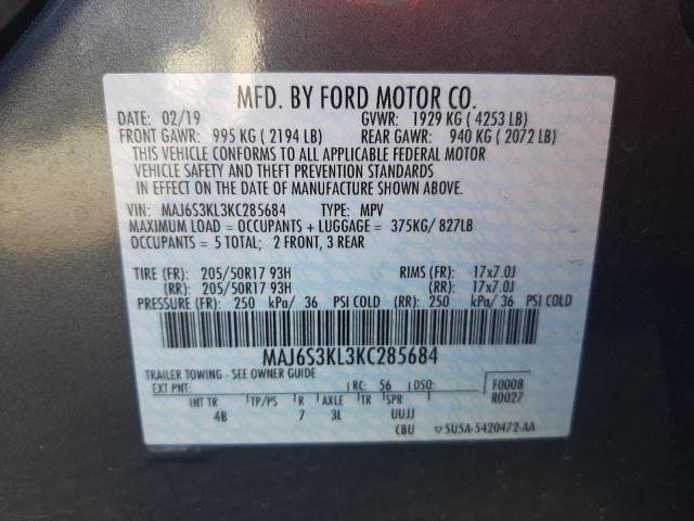 Photo 9 VIN: MAJ6S3KL3KC285684 - FORD ECOSPORT T 