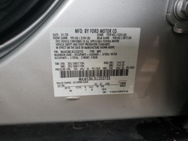 Photo 9 VIN: MAJ6S3KL3LC352723 - FORD ECOSPORT T 