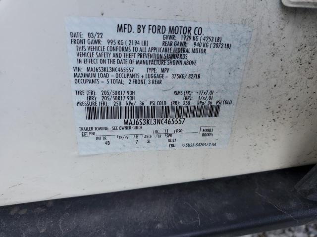 Photo 13 VIN: MAJ6S3KL3NC465557 - FORD ECOSPORT T 