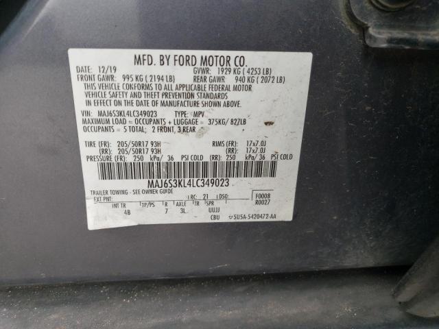 Photo 12 VIN: MAJ6S3KL4LC349023 - FORD ECOSPORT 