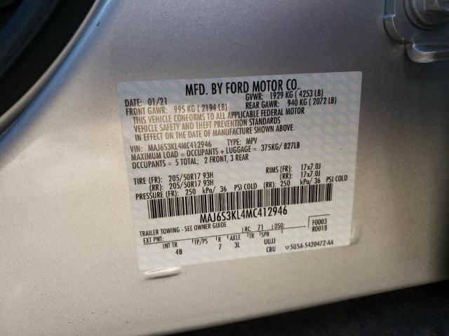 Photo 9 VIN: MAJ6S3KL4MC412946 - FORD ECOSPORT T 