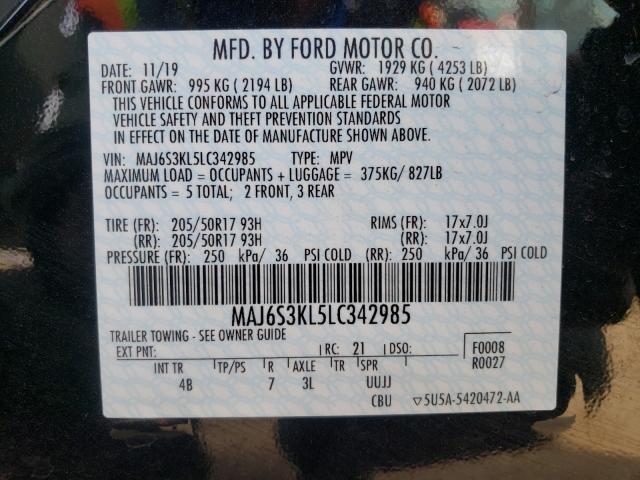 Photo 9 VIN: MAJ6S3KL5LC342985 - FORD ECOSPORT T 