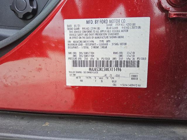 Photo 12 VIN: MAJ6S3KL5MC411496 - FORD ECOSPORT T 