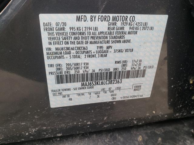 Photo 9 VIN: MAJ6S3KL6LC382363 - FORD ECOSPORT T 