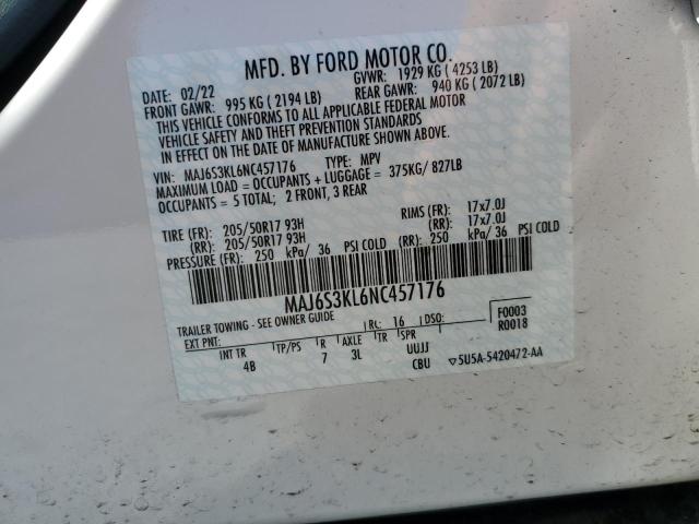 Photo 11 VIN: MAJ6S3KL6NC457176 - FORD ECOSPORT T 