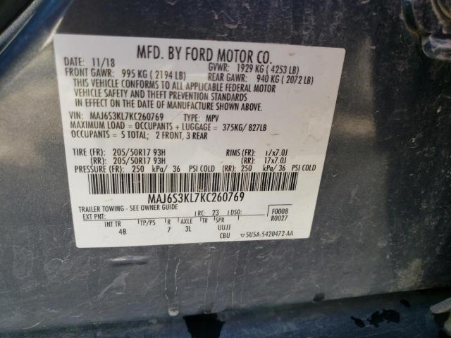 Photo 11 VIN: MAJ6S3KL7KC260769 - FORD ECOSPORT 