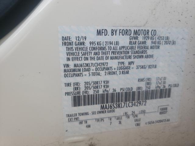 Photo 9 VIN: MAJ6S3KL7LC342972 - FORD ECOSPORT 