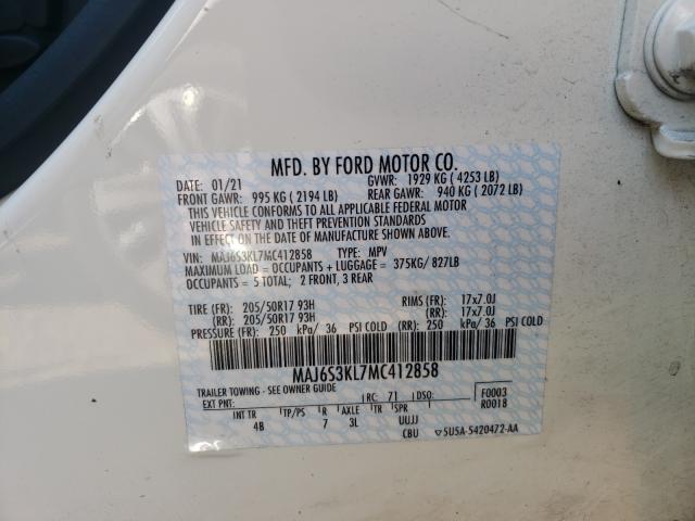 Photo 9 VIN: MAJ6S3KL7MC412858 - FORD ECOSPORT T 