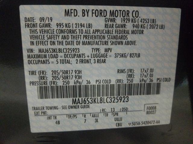 Photo 9 VIN: MAJ6S3KL8LC325923 - FORD ECOSPORT 